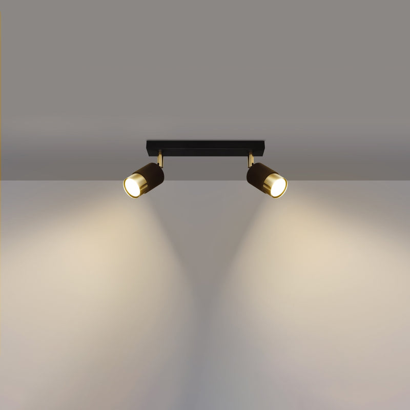 NERO 2 plafondlamp zwart/goud