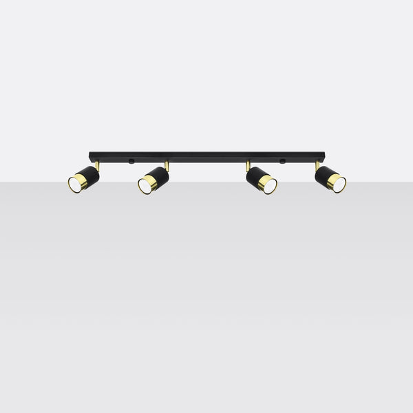 NERO 4 ceiling light black/gold