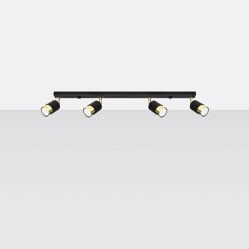 NERO 4 ceiling light black/gold