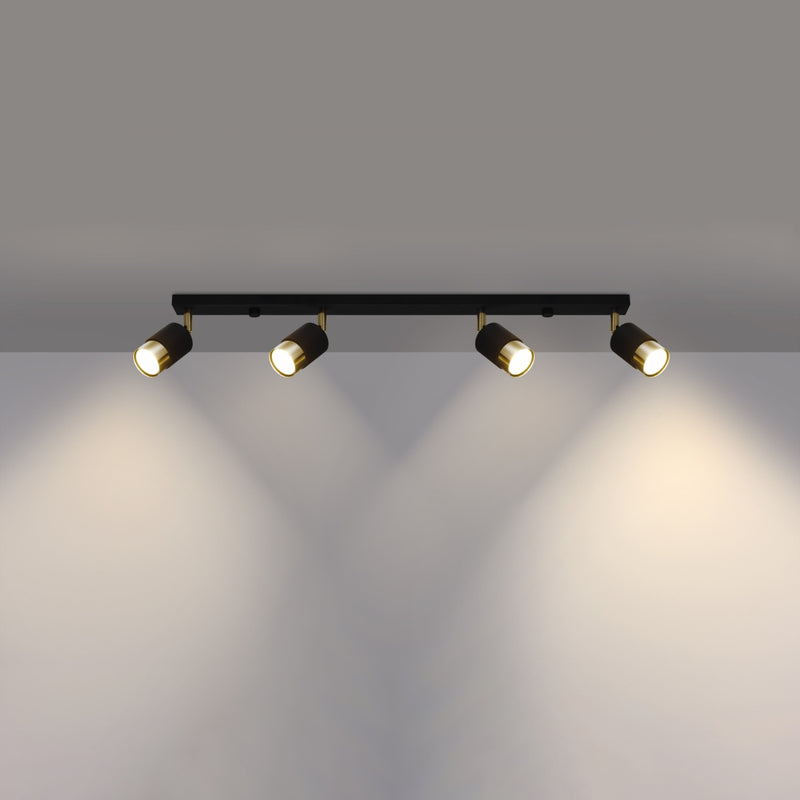 NERO 4 ceiling light black/gold