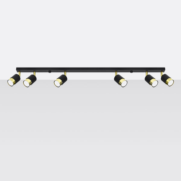 NERO 6 ceiling light black/gold