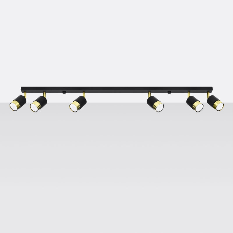 NERO 6 ceiling light black/gold