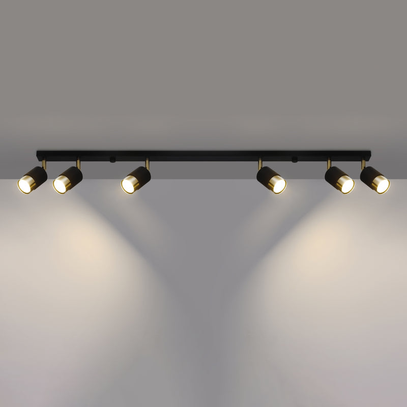 NERO 6 plafondlamp zwart/goud