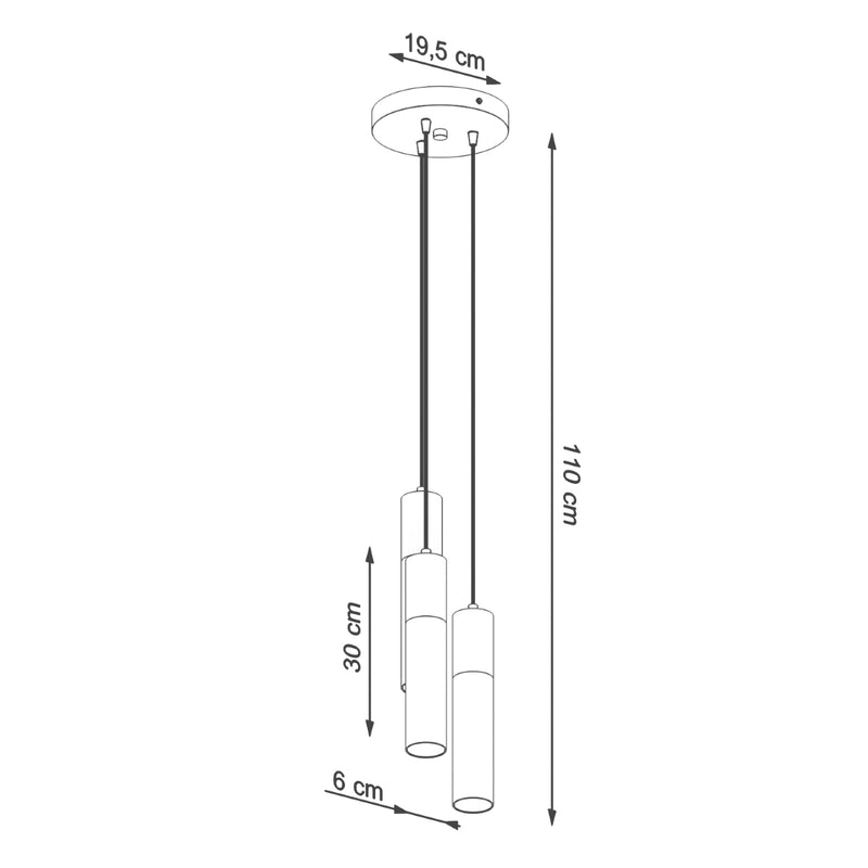 BORGIO 3P hanging light white