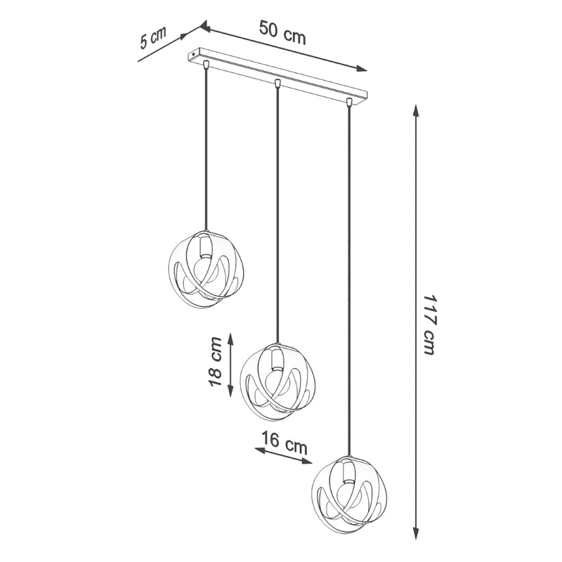 Hanging light TULOS 3L white