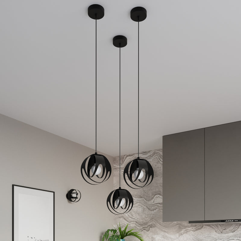 Hanging light TULOS 3P black