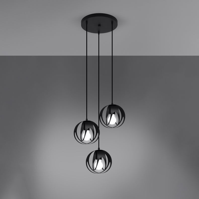 Hanging light TULOS 3P black