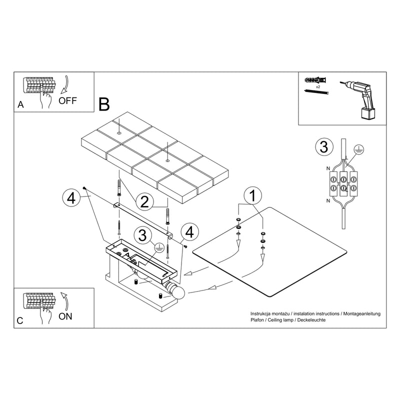 LAPPO plafondlamp wit