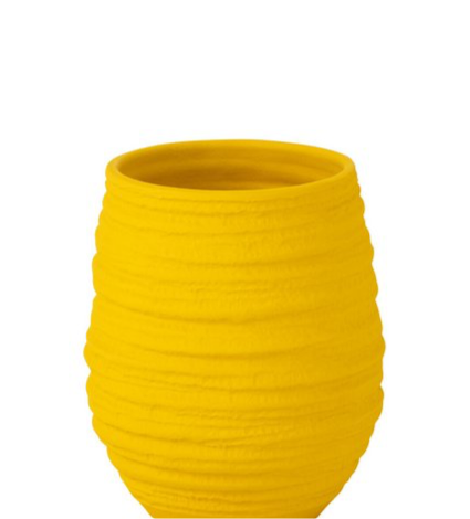 J-Line Vase Fiesta - Ceramic - Yellow - small