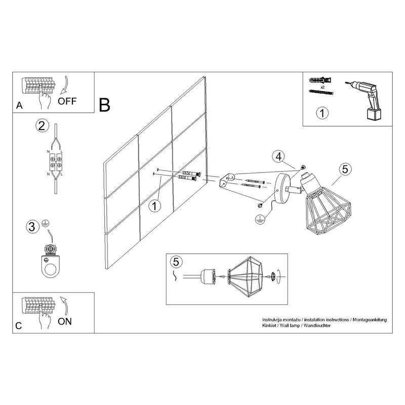 Wall light ARTEMIS 1 black