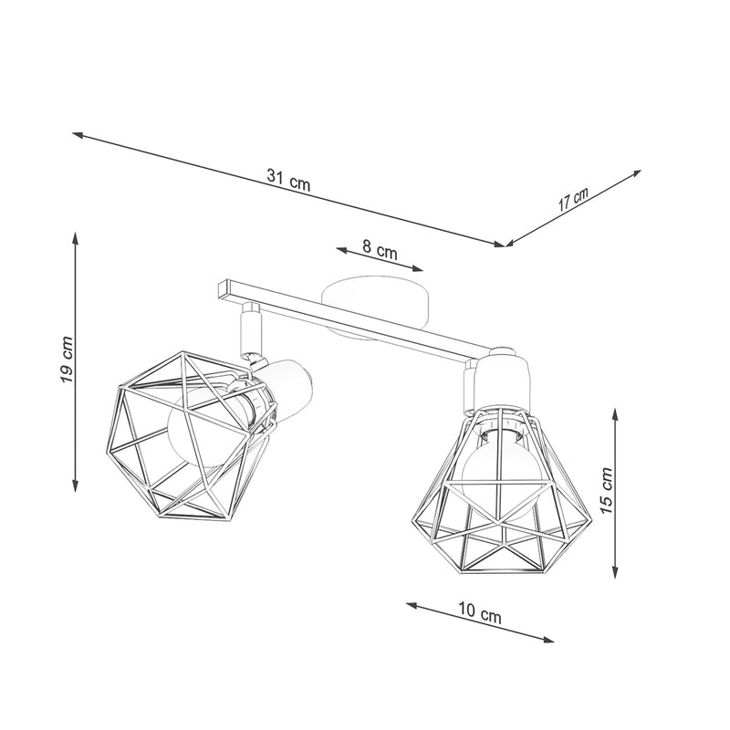 Ceiling light ARTEMIS 2 black