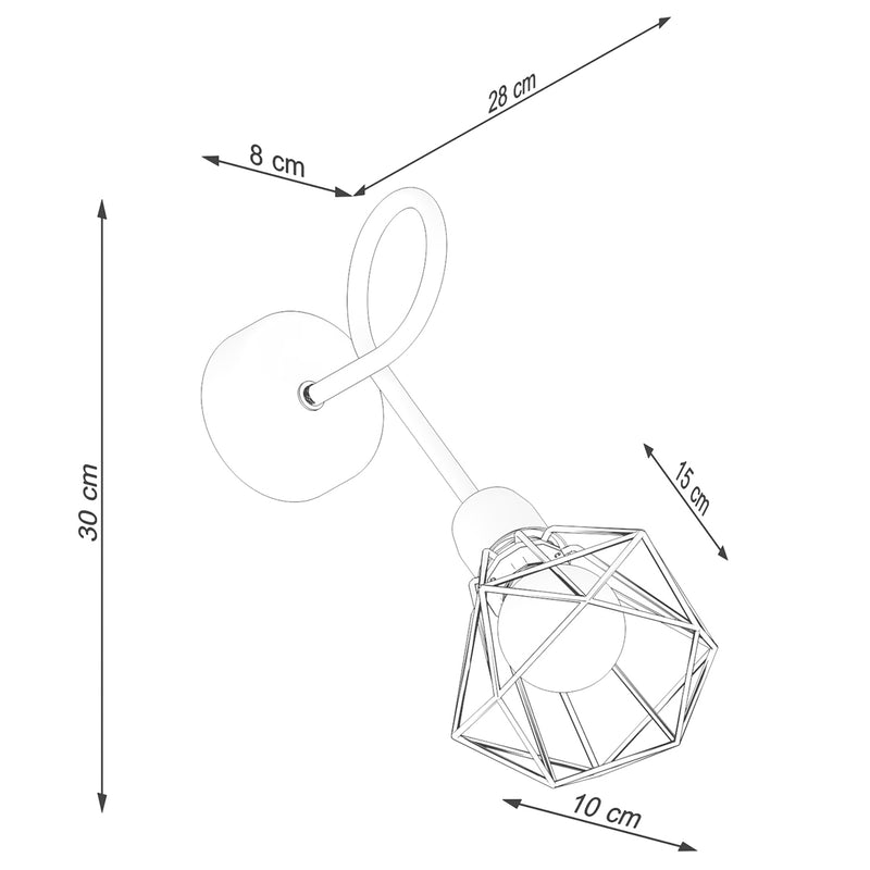 Wandlamp ARTEMIS 1S zwart