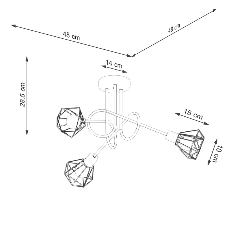 Chandelier ARTEMIS 3S black