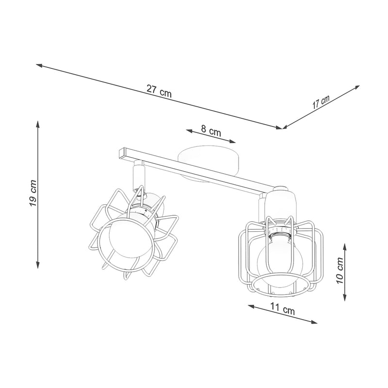 BELUCI 2 plafondlamp wit