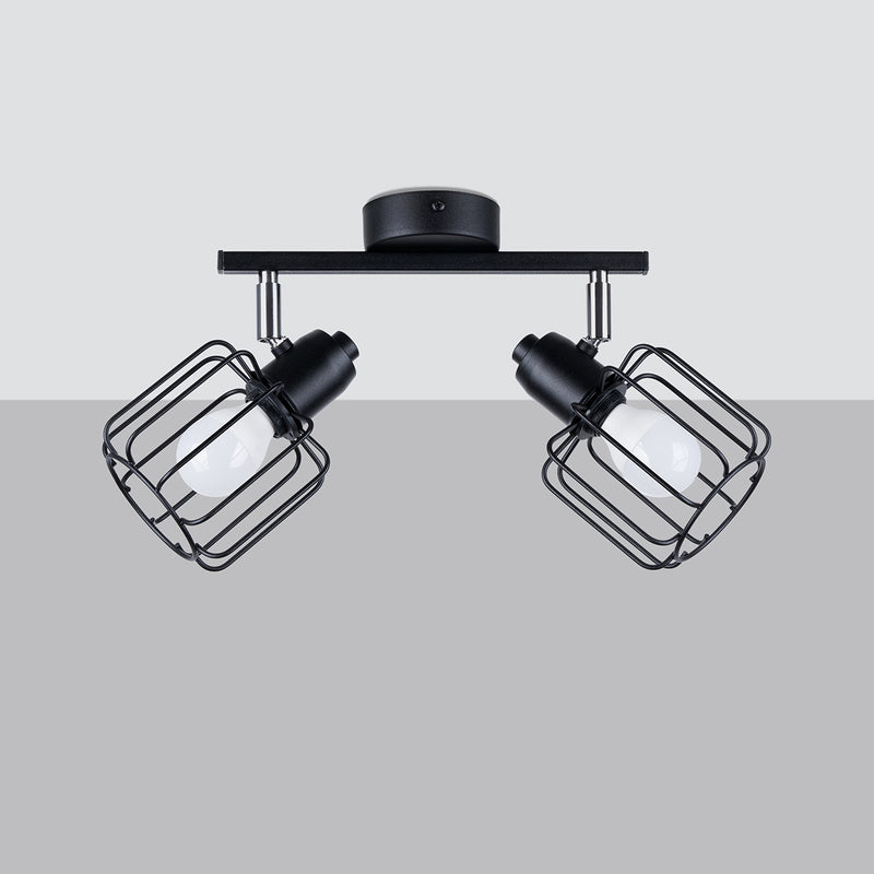 BELUCI 2 plafondlamp zwart