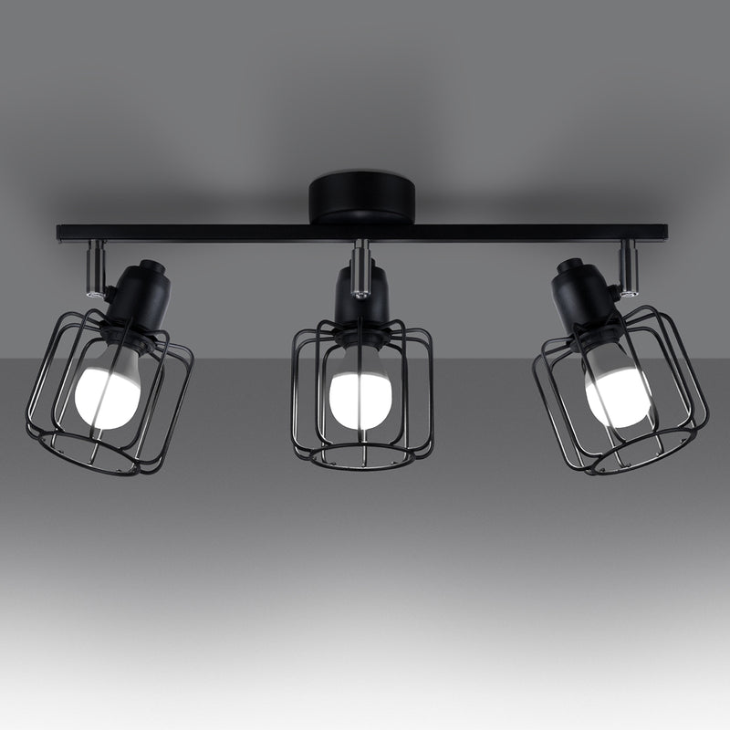 BELUCI 3 plafondlamp zwart