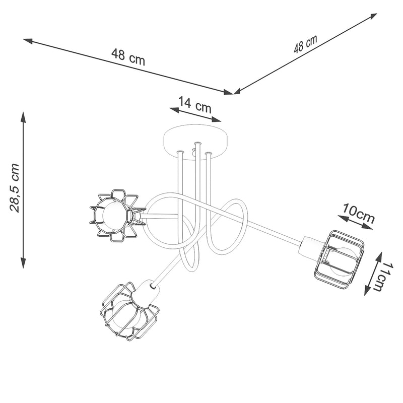 Chandelier BELUCI 3S black