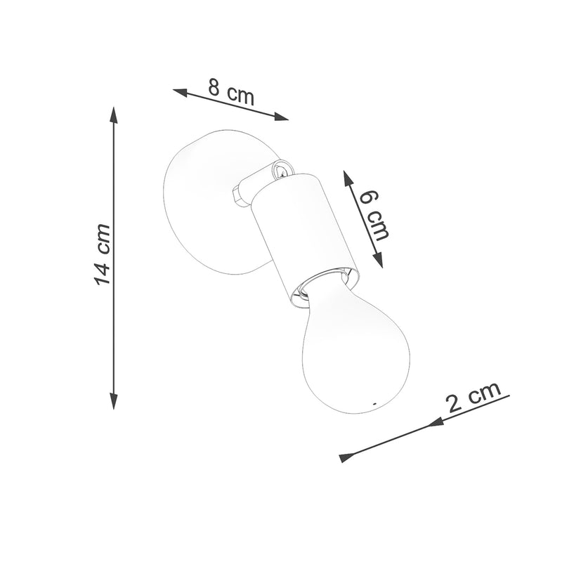 Wandlamp FORNES 1 zwart