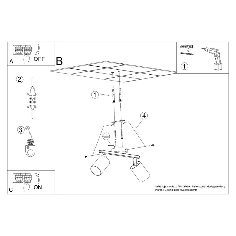 LEMMI 2 plafondlamp wit