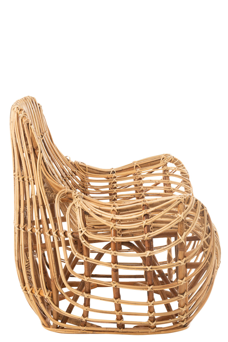 Handmade rattan armchair 'Ana' - natural luxury for stylish living