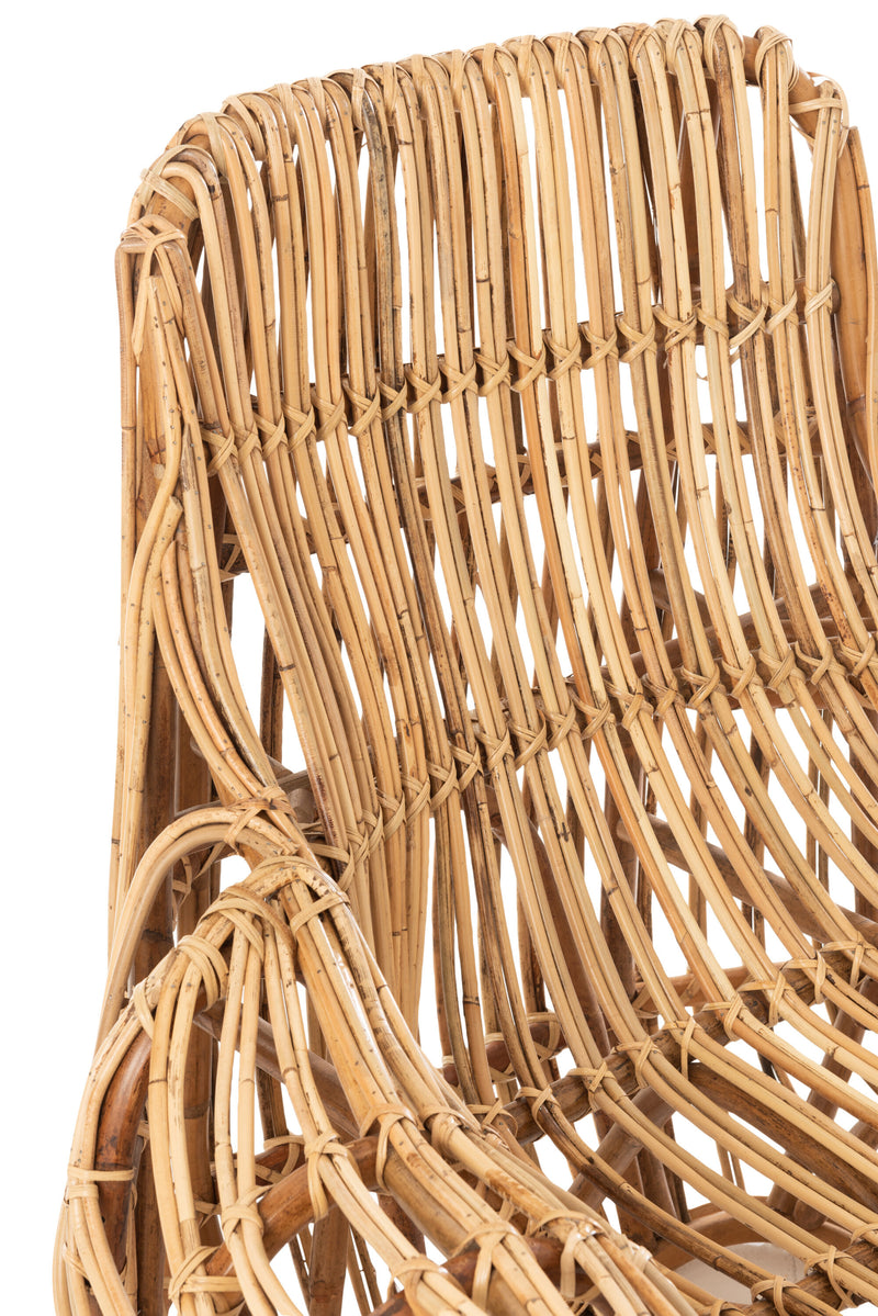 Handgemaakte rotan fauteuil 'Ana' - natuurlijke luxe voor stijlvol wonen
