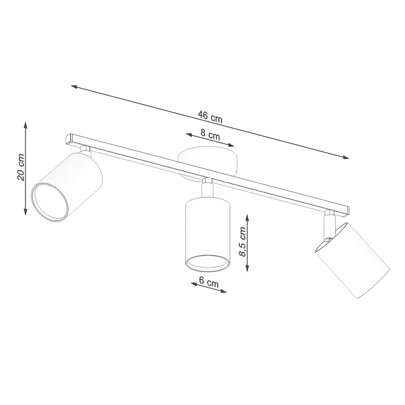 LEMMI 3 plafondlamp zwart