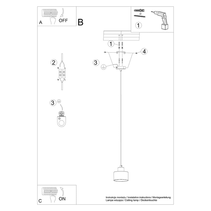 SAVAR 1 hanglamp zwart