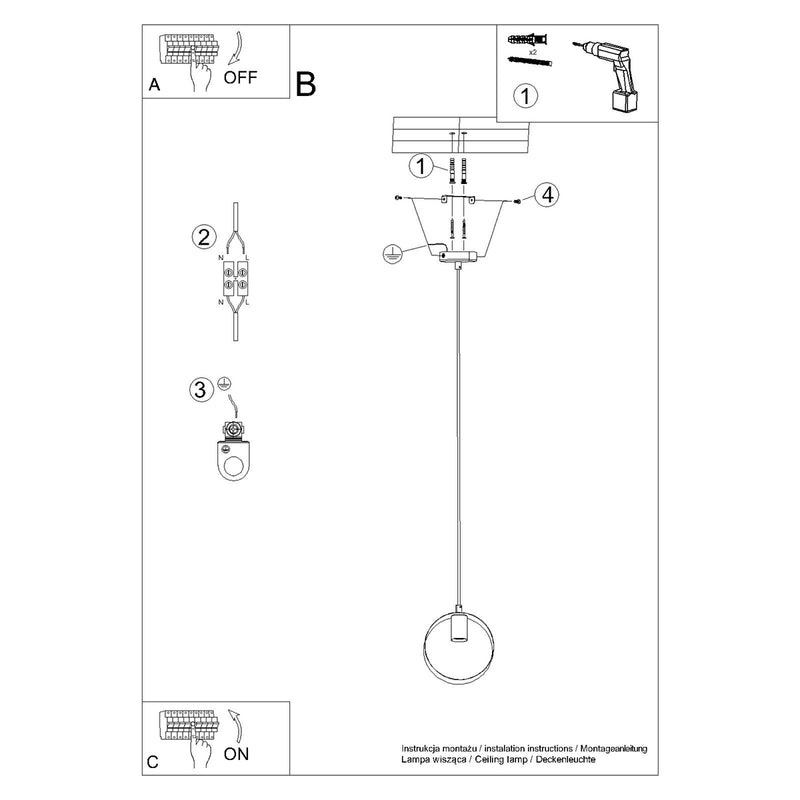 Hanglamp TITRAN 1 biała