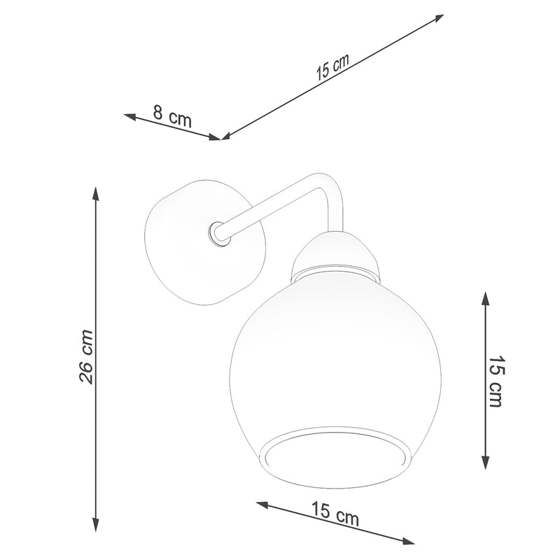 Wandlamp ALINO 1 zwart