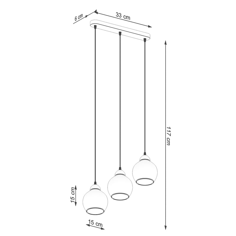 ALINO 3 hanging light black