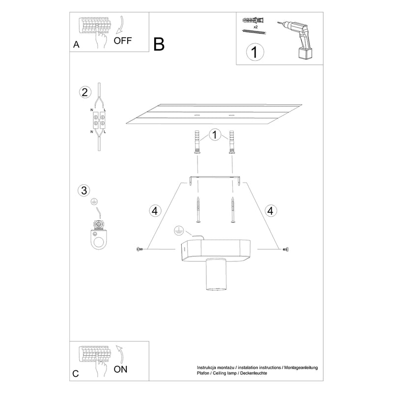 Plafondlamp TAVO 1