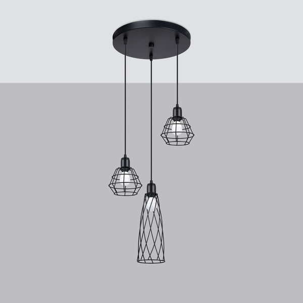 Pendant lights SUBA 3P black