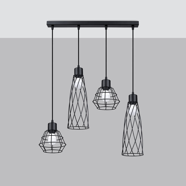 SUBA 4L pendant lights black