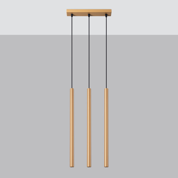 Pendant lights PASTELO 3L golden