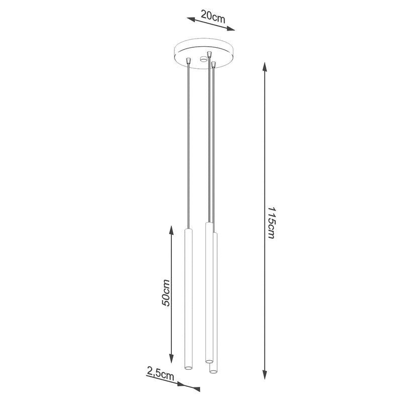 Hanglampen PASTELO 3P goudkleurig