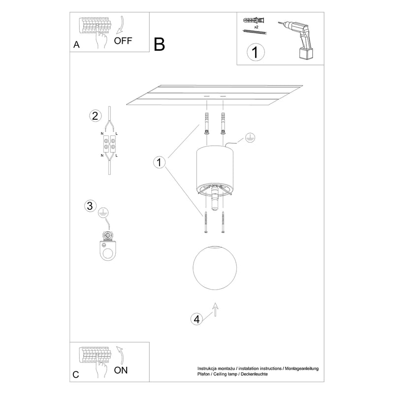 BOOMO 12 plafondlamp