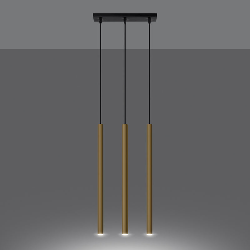 PASTELO 3L pendant lights shiny gold