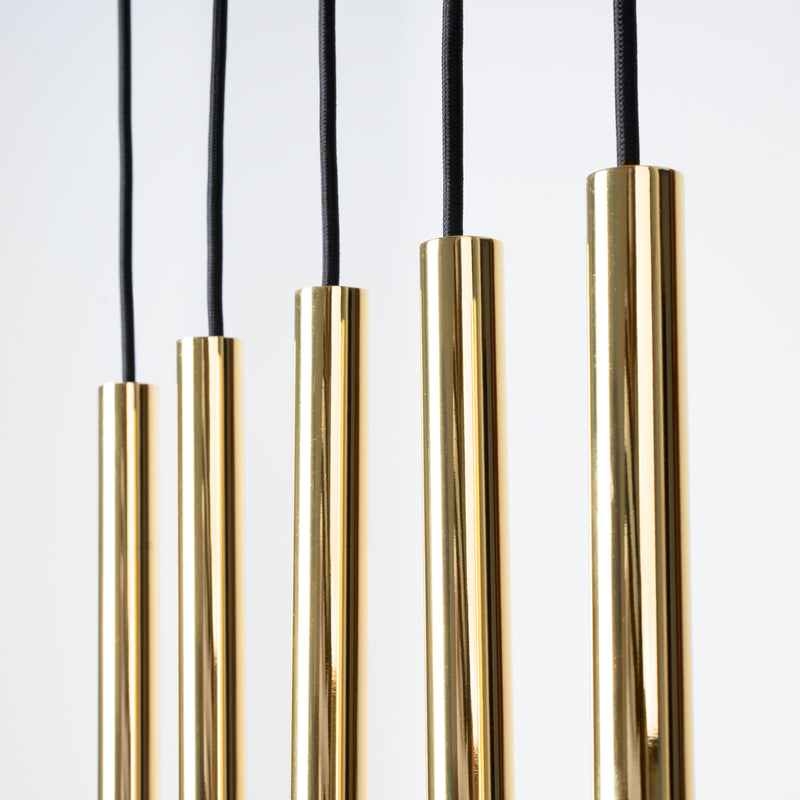 Pendant lights PASTELO 5L shiny gold