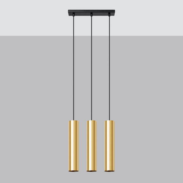 LAGOS 3 pendant lights shiny gold