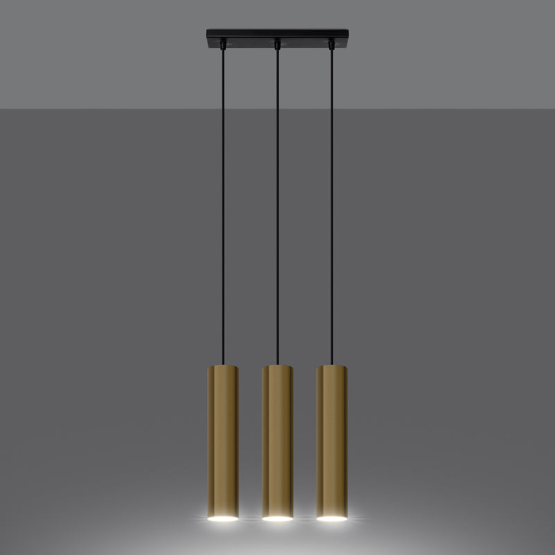 LAGOS 3 pendant lights shiny gold