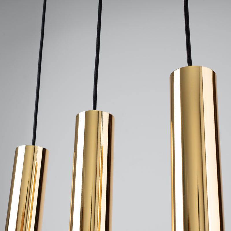 LAGOS 3 pendant lights shiny gold