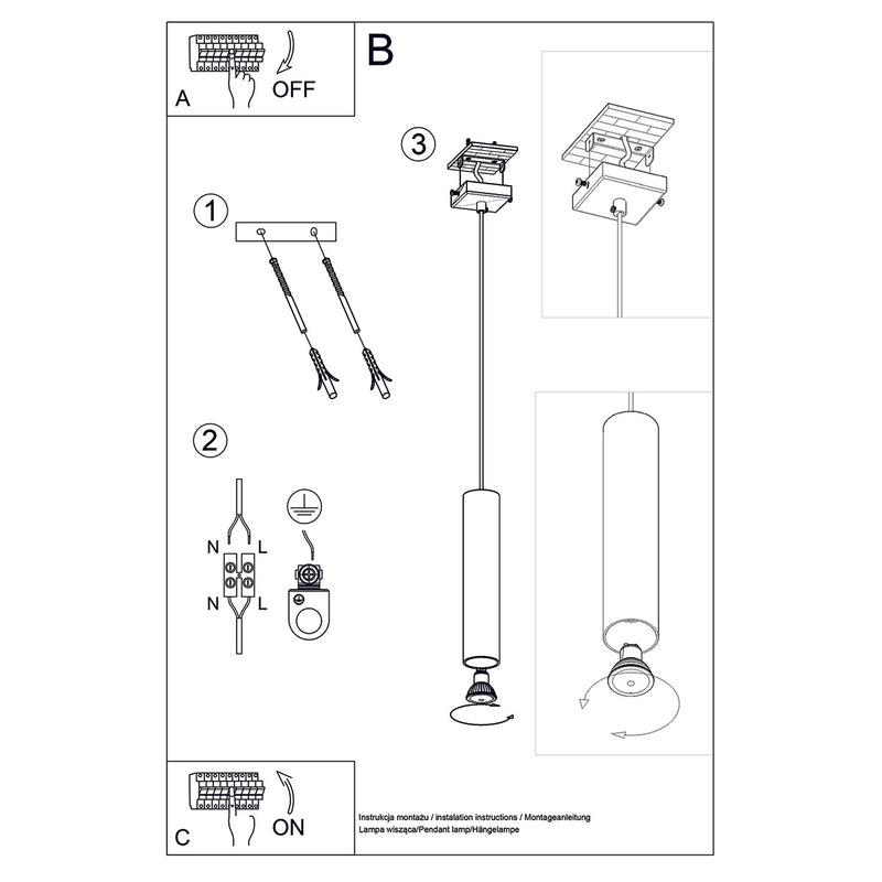 LAGOS 1 pendant lights chrome