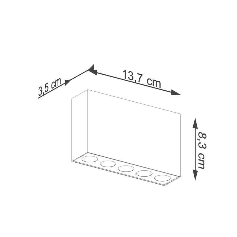 Deckenleuchted SOLE schwarz LED