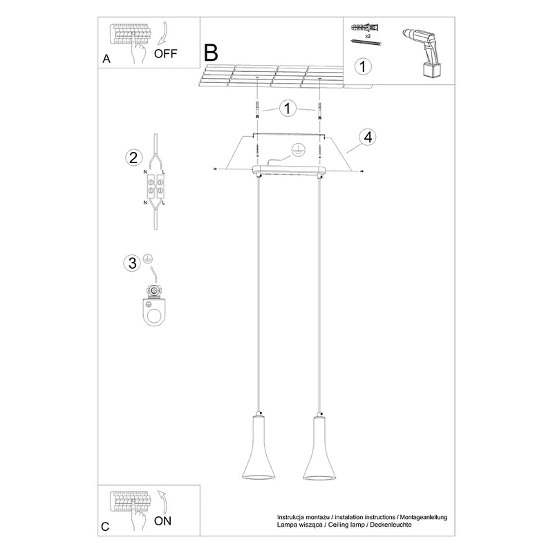 REA 2 concrete pendant lights