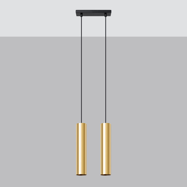 LAGOS 2 pendant lights in shiny gold