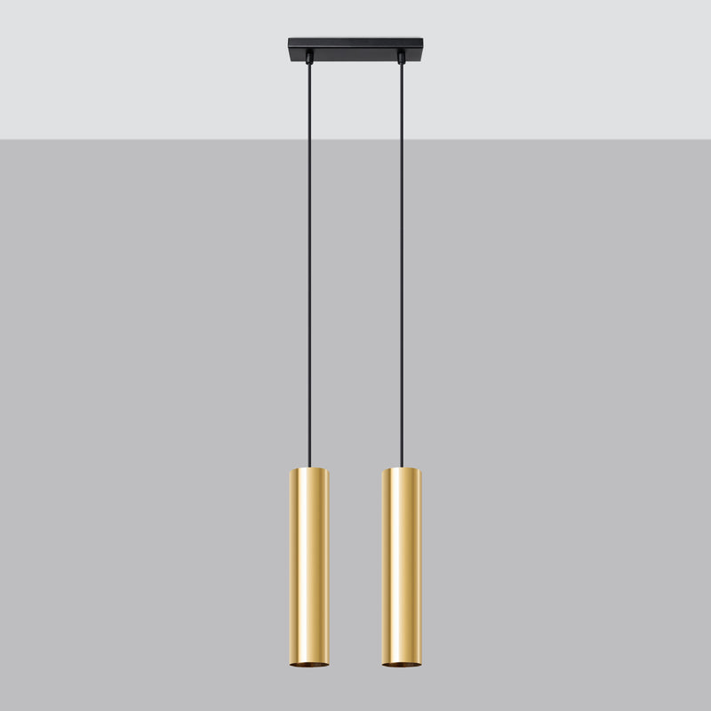 LAGOS 2 pendant lights in shiny gold