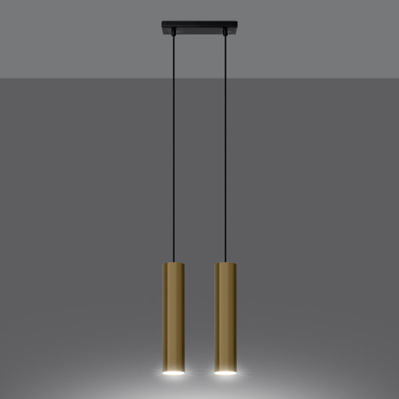 LAGOS 2 pendant lights in shiny gold