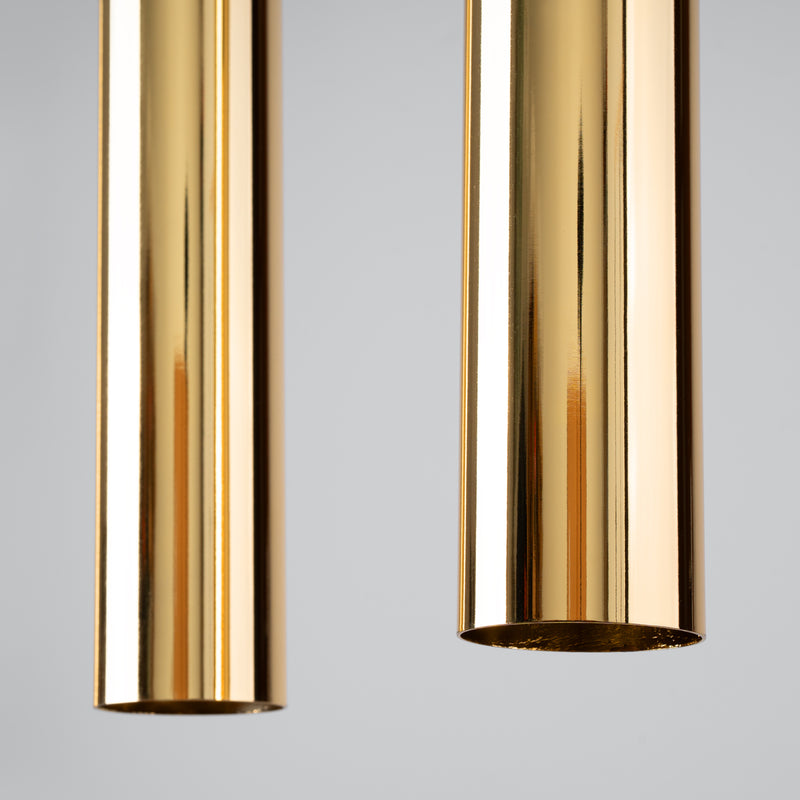 LAGOS 2 pendant lights in shiny gold