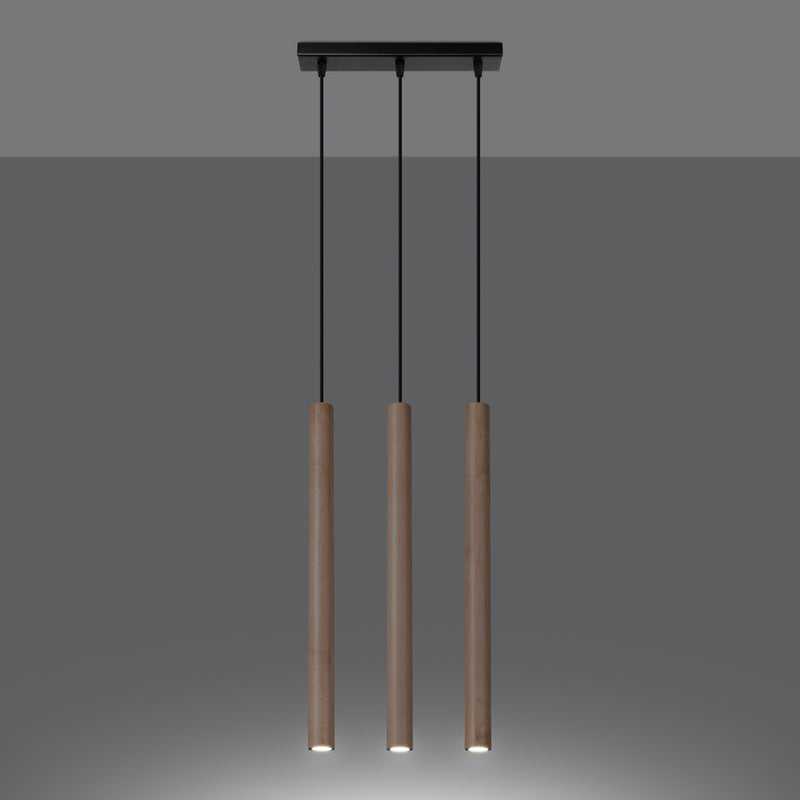 Pendant lights PASTELO 3L wood