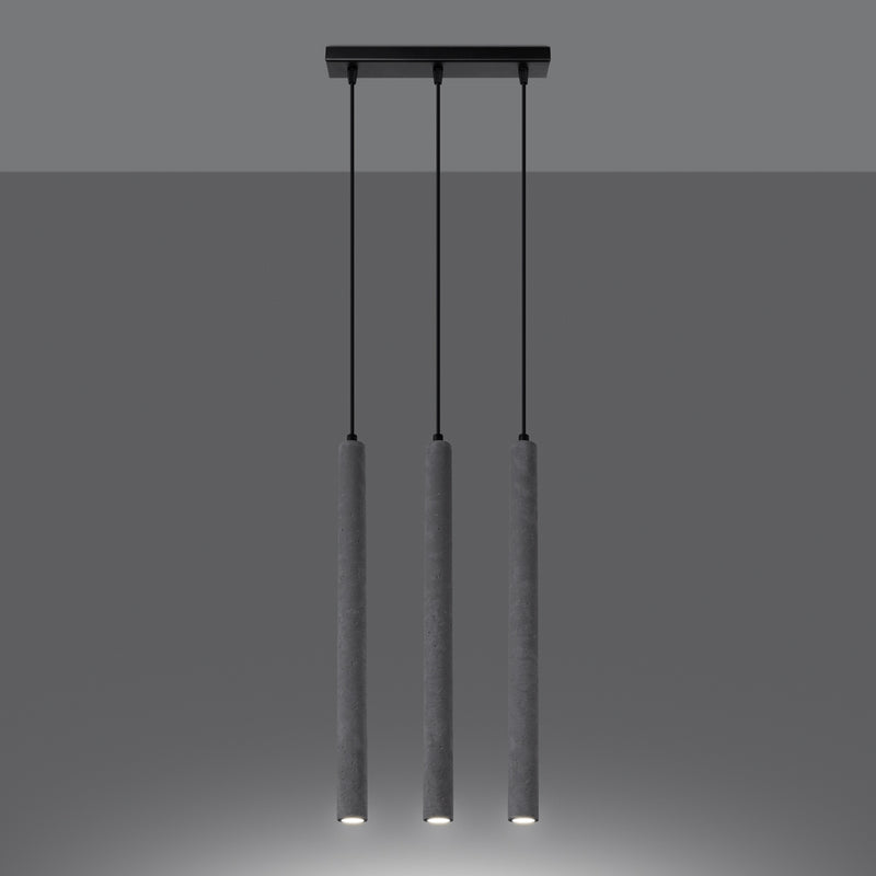 Pendant lights PASTELO 3L concrete